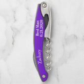 花婿介添人バイオレット結婚ブラックのコルク栓抜 ソムリエナイフ (裏面)