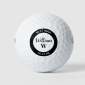 花婿介添人バチュラーパーティモダンの文字体裁 ゴルフボール (正面)