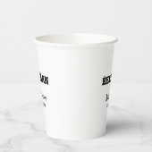 花婿介添人バチュラーパーティ追加名シンプル付き日付sdon 紙コップ (左)