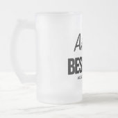 花婿介添人パーソナライズされたすりガラスのビアマグの贈り物 フロストグラスビールジョッキ (左)