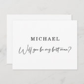 花婿介添人パーソナライズされたカード ポストカード (正面/裏面)