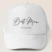 花婿介添人パーソナライズされたチックミニマ結婚リスト キャップ (正面)