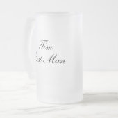 花婿介添人パーソナライズされたマグ フロストグラスビールジョッキ (正面左)