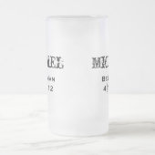 花婿介添人パーソナライズされたマグ フロストグラスビールジョッキ (中央)