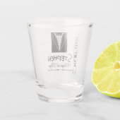 花婿介添人パーソナライズされた結婚式パーティーのショットグラス ショットグラス (裏面)