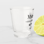 花婿介添人パーソナライズされた ショットグラス (左)