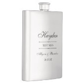 花婿介添人パーソナライズされた フラスク (右)