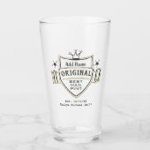 花婿介添人パーソナライズされた- GROOMSMAN GIVES PINT GLASS タンブラーグラス (正面)