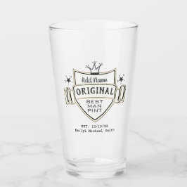 花婿介添人パーソナライズされた- GROOMSMAN GIVES PINT GLASS タンブラーグラス