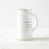 花婿介添人ブラックスク結婚リプト感謝していのメッセージ名 ビールジョッキ (正面右)