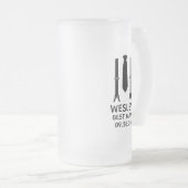 花婿介添人ブラックタイ フロストグラスビールジョッキ (正面右)