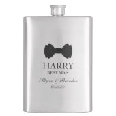 花婿介添人ブラックボウタイ フラスク (正面)