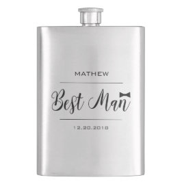 花婿介添人ブラック型ボウタイ結婚ズ フラスク