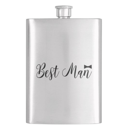 花婿介添人ボウタイ結婚ズ、バチュラーパーティギフト フラスク (正面)
