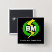 花婿介添人ボタン、カスタムな文字 缶バッジ (正面&裏面)