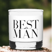 花婿介添人ミニマモダンパーソナライズされたリスト ウイスキーグラス