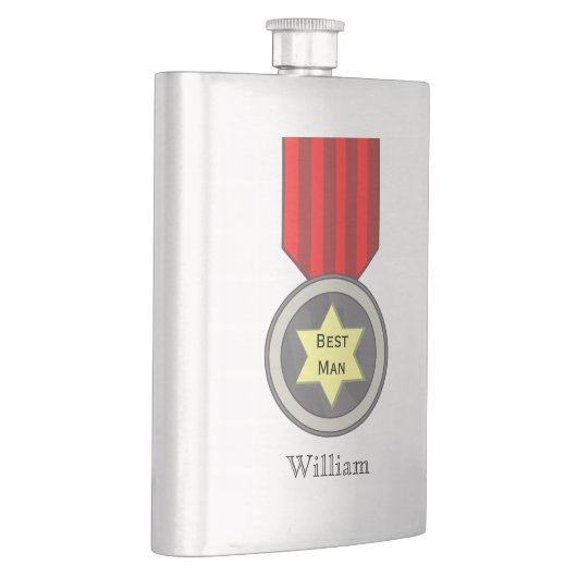 花婿介添人メダルカスタムフラスコ フラスク (右)