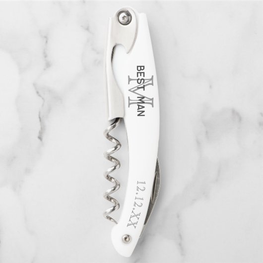 花婿介添人モノグラムグロモンズ結婚式の引き出物 ソムリエナイフ (正面)