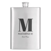 花婿介添人モノグラム名 フラスク (正面)