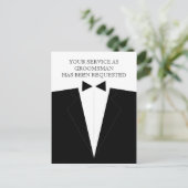花婿介添人又はグロムスマン葉書招待状 インビテーションポストカード (スタンド正面)