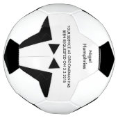 花婿介添人又は猟師サッカーボール招待状 サッカーボール (回転)