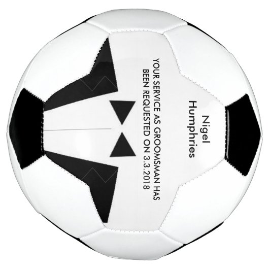 花婿介添人又は猟師サッカーボール招待状 サッカーボール (回転)