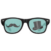 花婿介添人口ひげとトップハット大人パーティー レトロサングラス (正面)