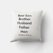 花婿介添人息子の夫パパ引用文追加の名前文字 クッション (裏面)