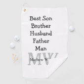 花婿介添人息子の夫パパ引用文追加の名前文字 ゴルフタオル (インサイチュ)