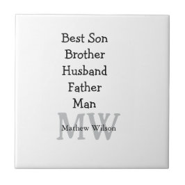 花婿介添人息子の夫パパ引用文追加の名前文字 タイル