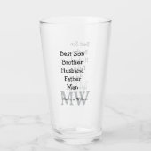 花婿介添人息子の夫パパ引用文追加の名前文字 タンブラーグラス (裏面)