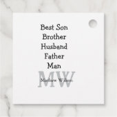 花婿介添人息子の夫パパ引用文追加の名前文字 フェイバータグ (裏面)