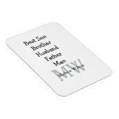 花婿介添人息子の夫パパ引用文追加の名前文字 マグネット (右側)