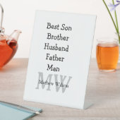 花婿介添人息子の夫パパ引用文追加の名前文字 台座サイン (インサイチュ)