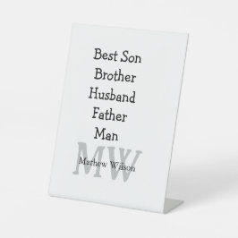 花婿介添人息子の夫パパ引用文追加の名前文字 台座サイン