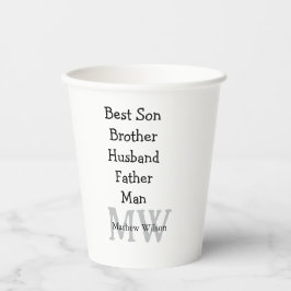 花婿介添人息子の夫パパ引用文追加の名前文字 紙コップ
