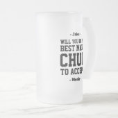 花婿介添人提案チャグが好意を受け入おもしろいれる フロストグラスビールジョッキ (正面右)