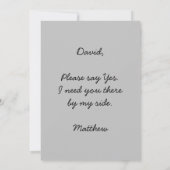 花婿介添人提案時間アップヴィンテージTuxedo 招待状 (裏面)