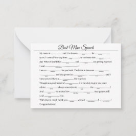 花婿介添人演説 ノートカード