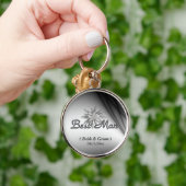 花婿介添人白黒のカスタムキーホルダー キーホルダー (手)