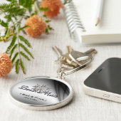 花婿介添人白黒のカスタムキーホルダー キーホルダー (側面)