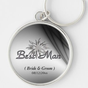 花婿介添人白黒のカスタムキーホルダー キーホルダー