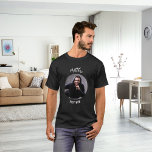 花婿介添人白黒写真バチュラーパーティ Tシャツ<br><div class="desc">円形フレームに写真をパーソナライズして追加する。名前の追加</div>