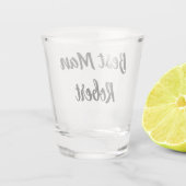 花婿介添人白黒名前をカスタムするギフト結婚ズ ショットグラス (裏面)