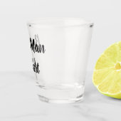 花婿介添人白黒名前をカスタムするギフト結婚ズ ショットグラス (右)