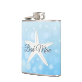 花婿介添人結婚の青いヒトフラスコ フラスク (左)