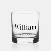 花婿介添人結婚の ウイスキーグラス (正面)