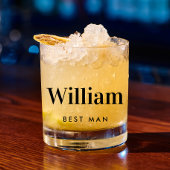 花婿介添人結婚の ウイスキーグラス