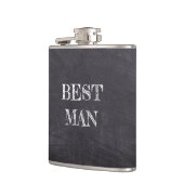 花婿介添人結婚ズブラックチャックボードウイスキーフラスコ フラスク (左)