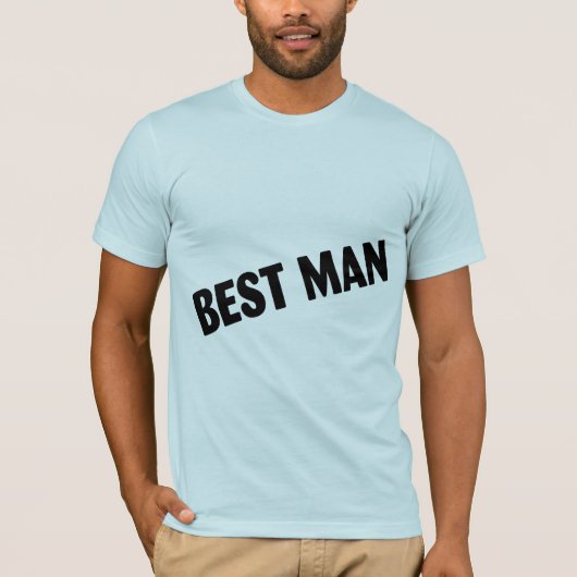 花婿介添人結婚ズブラック Tシャツ (正面)